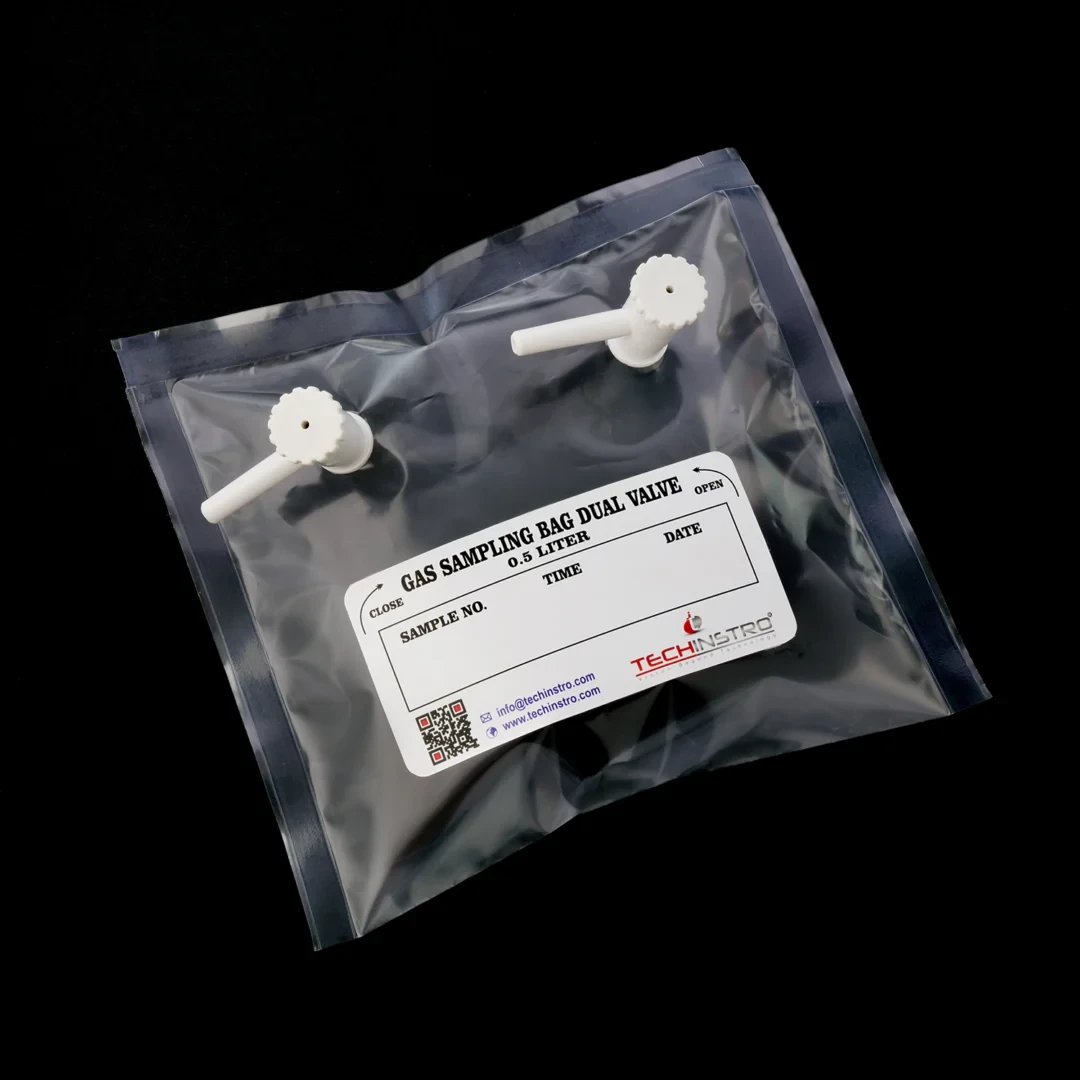 gas-sampling-bag-dual-valve gas sampling bag