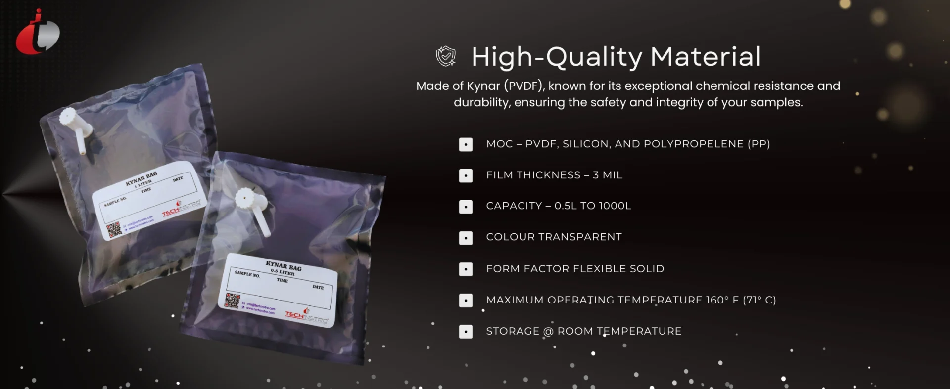 Kynar Bag (2) Kynar Gas Sampling Bag